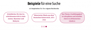 Chips mit typischen Suchanfragen im Glotrec|Cat